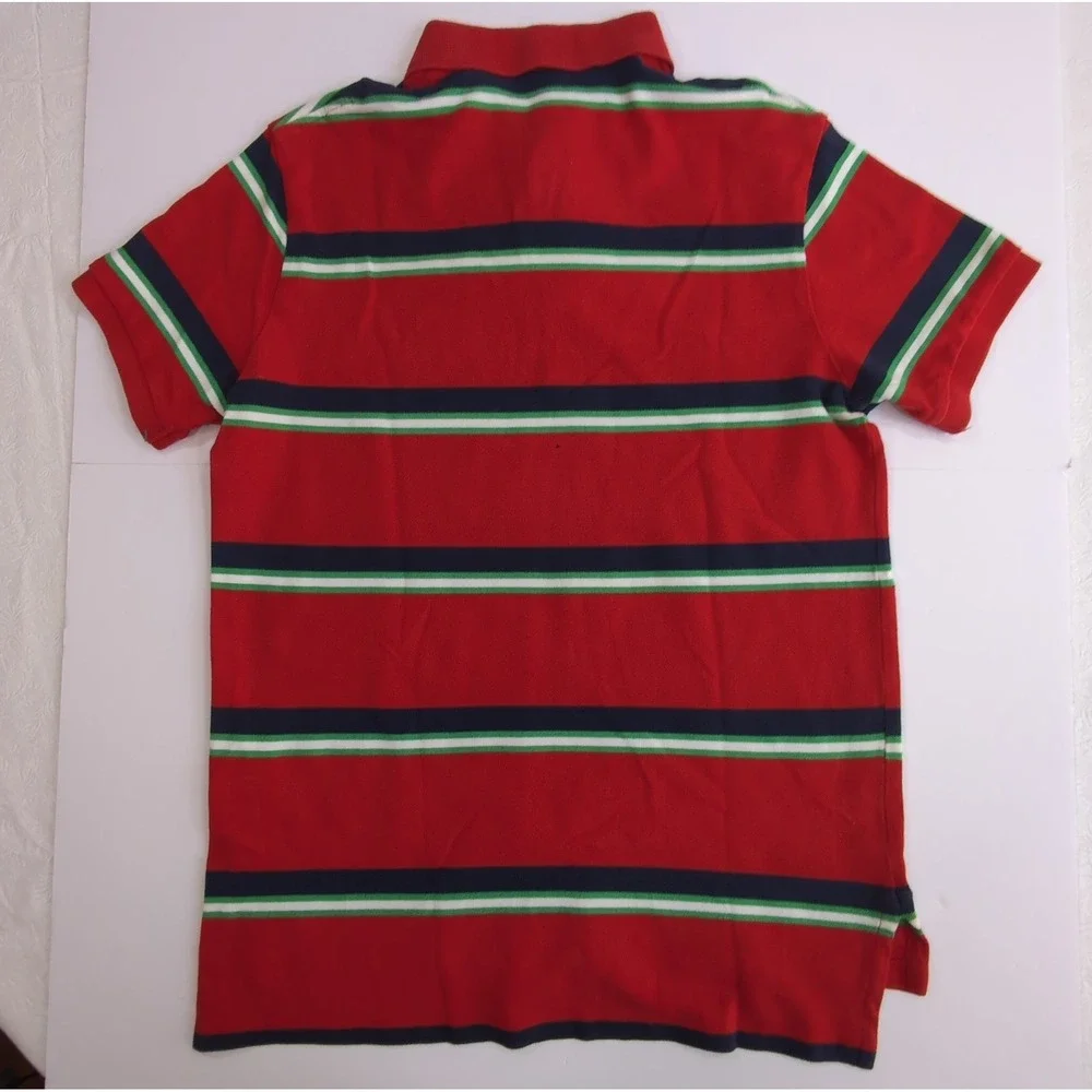 VTG Polo Ralph Lauren Striped Custom Fit Polo Shirt Men's Size Large READ SIZING